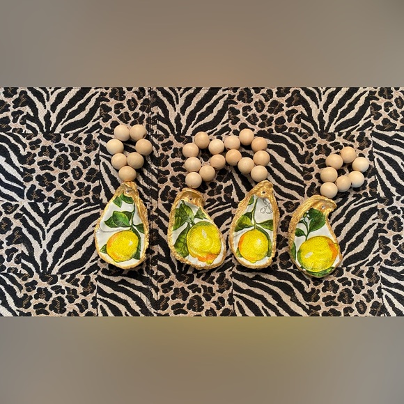 DECOUPAGE OYSTER SHELLS NAPKINS RINGS. - Picture 8 of 12